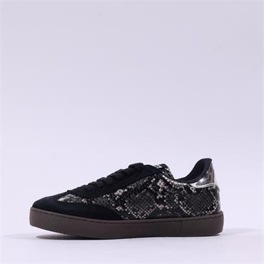 Victoria Berlin Snake Print Trainer - Black Snake